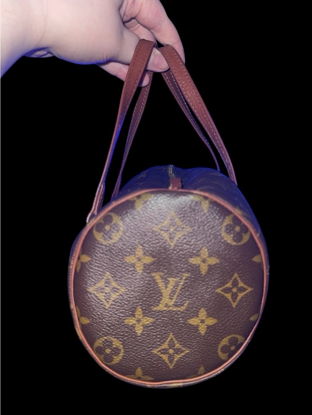 Authentic Louis Vuitton 1883 Brown Monogram Canvas Papillon Barrel Bag - Picture 3 of 14